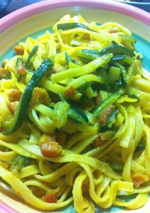 Foto principal de Tallarines con calabacines y bacon