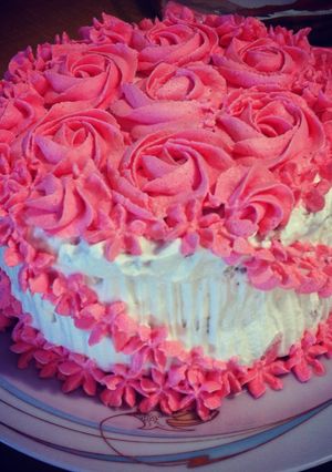 Una foto de Tarta de rosas