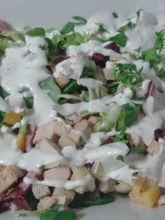 Una foto de Ensalada César superior