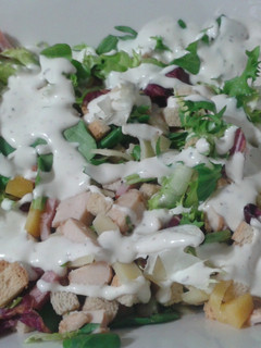 Una foto de Ensalada César superior