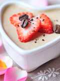Mousse de café y fresas