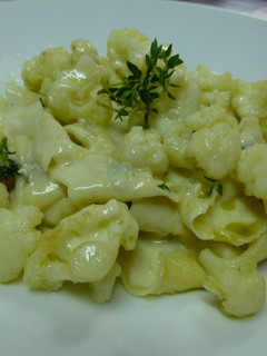 Una foto de Pappardelle con coliflor y gorgonzola