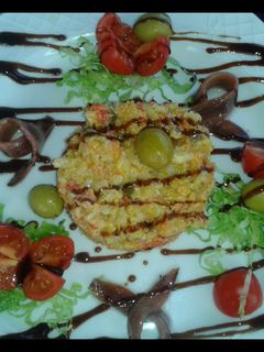 Una foto de Timbal de bacalao del cantabrico