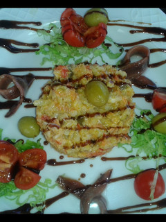 Una foto de Timbal de bacalao del cantabrico