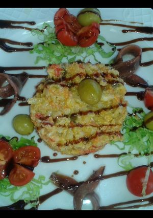 Una foto de Timbal de bacalao del cantabrico