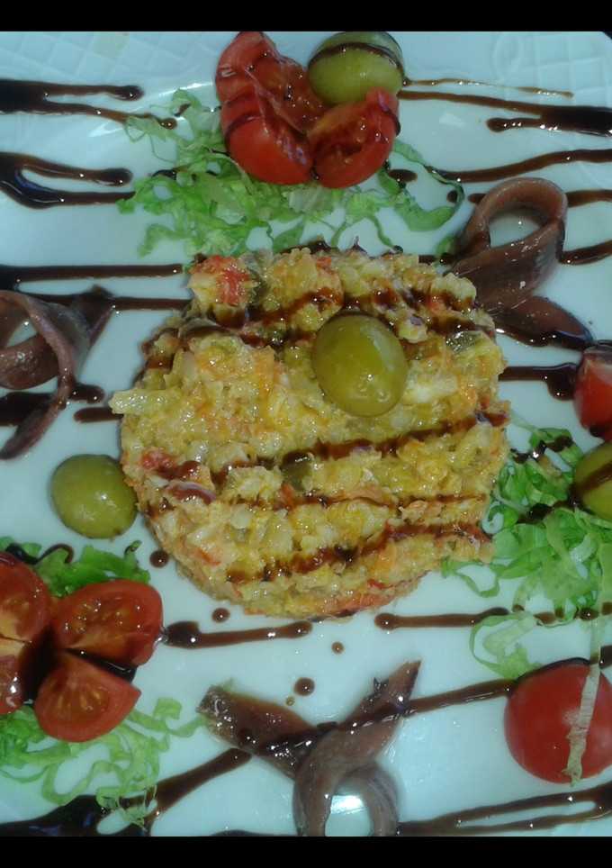 Una foto de Timbal de bacalao del cantabrico