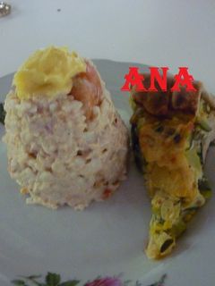 Una foto de Ensalada de arroz moldeada