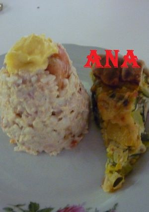 Una foto de Ensalada de arroz moldeada