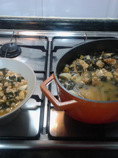 Una foto de Potaje bacalao con garbanzos de cuaresma
