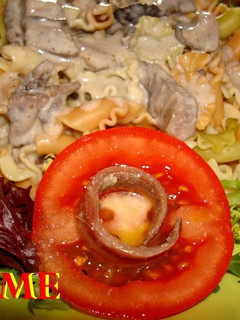 Una foto de Ensalada de Gigli con salsa de setas