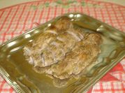 Una foto de lomito de cerdo a la mostaza