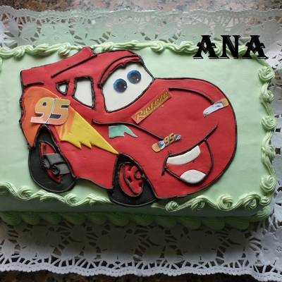 Torta auto Cars Rayo McQueen Receta de GRINGA- Cookpad