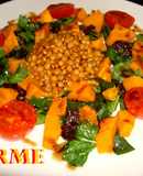 Ensalada de lentejas con calabaza