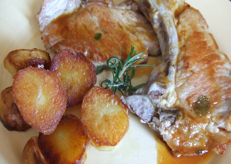 Chuletas de cerdo al vermut