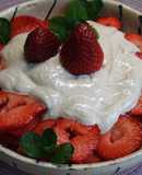 Postre ligth de fresas con yogur