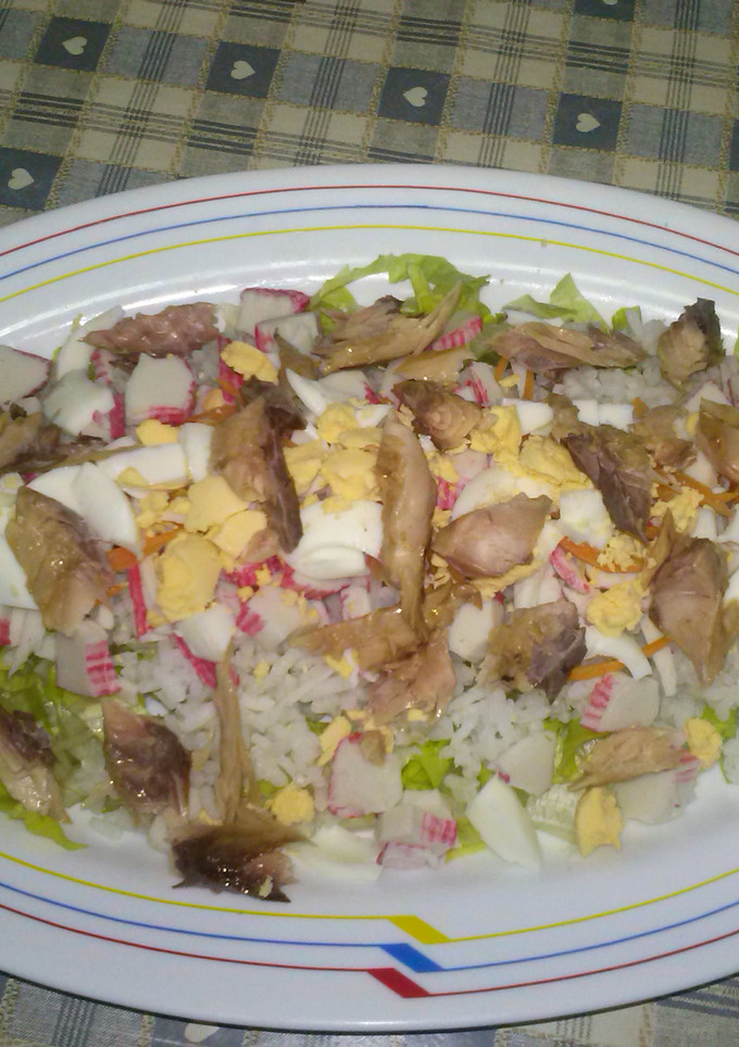 Una foto de Ensalada de arroz con mayonesa
