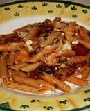 Rigatoni con salsa de alcachofa