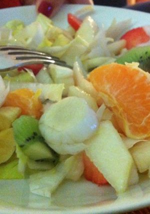 Una foto de Endibias con frutas