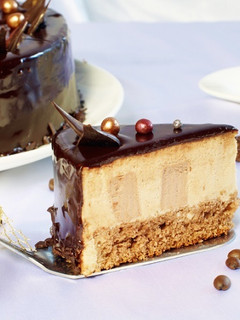 Una foto de Tarta de chocolate y café