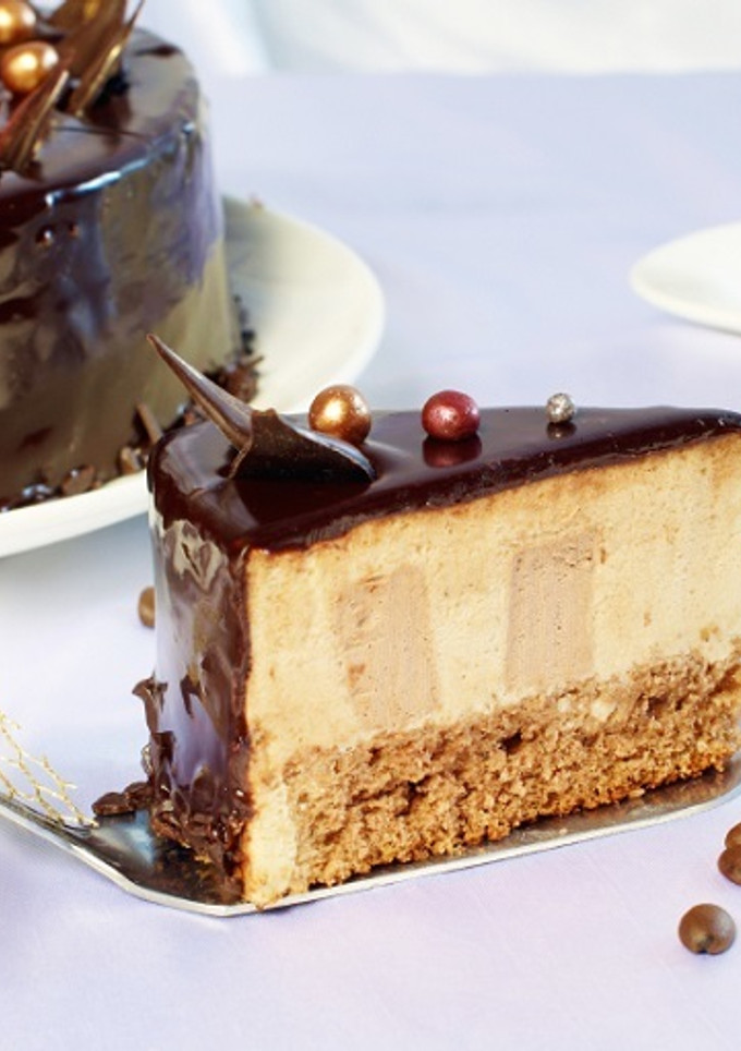 Una foto de Tarta de chocolate y café
