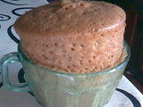 Torta en taza hecha en microondas