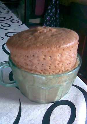 Una foto de Torta en taza hecha en microondas