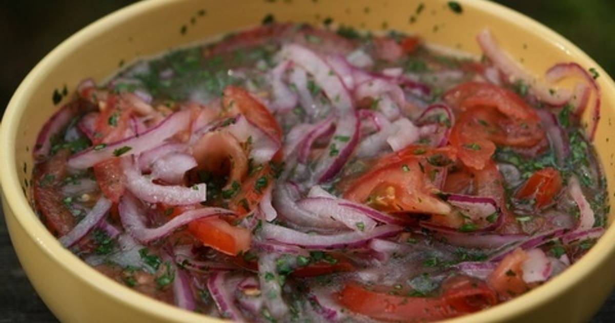 Curtido de cebolla y tomate Receta de Tannya Lo Iacono- Cookpad