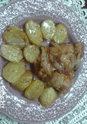 Una foto de Patatas al horno confitadas con grasa de oca