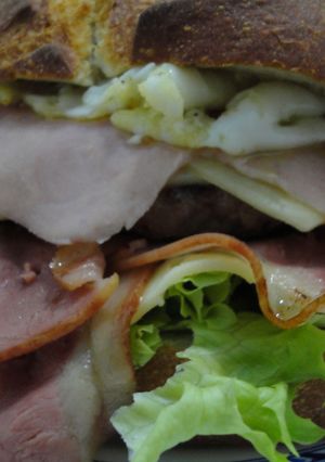 Una foto de Hamburguesa colesterol