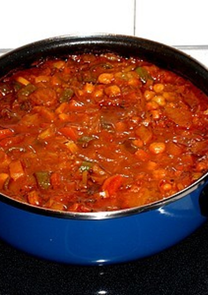 Una foto de Repollo con garbanzos