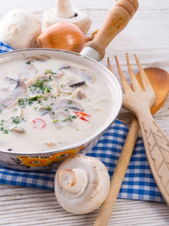 Una foto de Dip de hongos