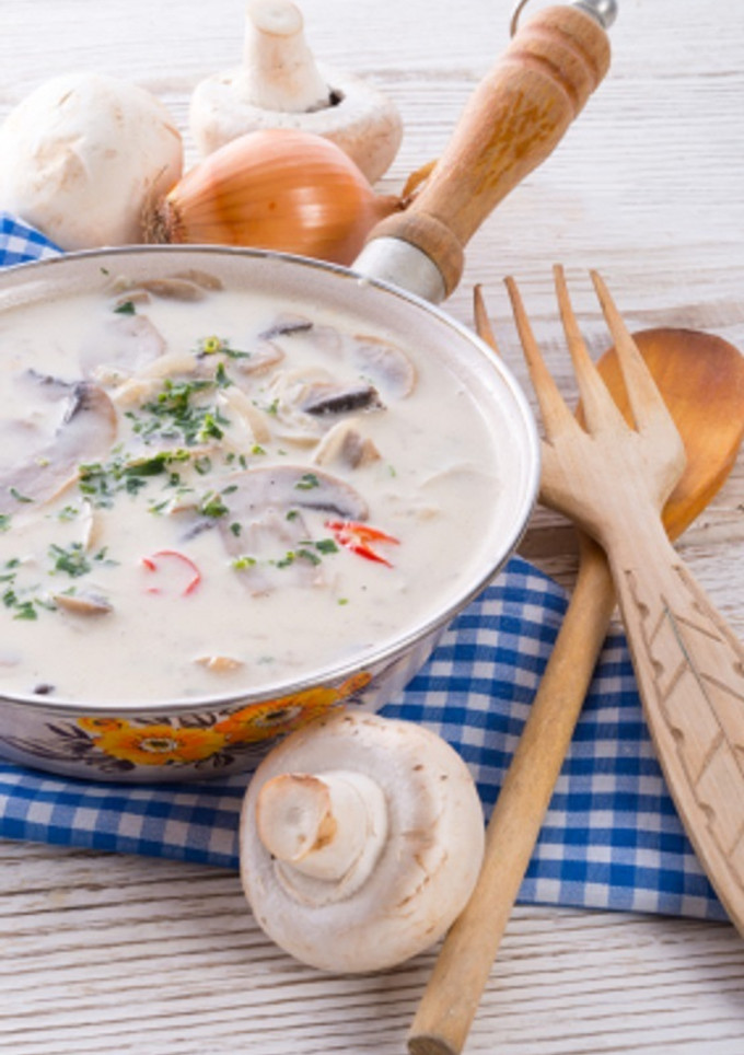 Una foto de Dip de hongos