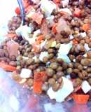 Ensalada de lentejas fría fácil