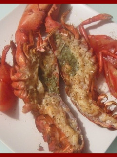 Una foto de Bogavante cocinado a la plancha