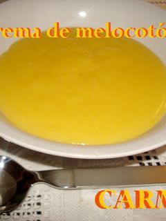 Una foto de Crema pastelera de melocotón