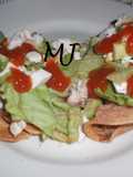 Tostadas mexicanas de pollo