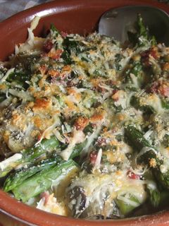 Una foto de Alcachofas, coliflor y espárragos gratinados