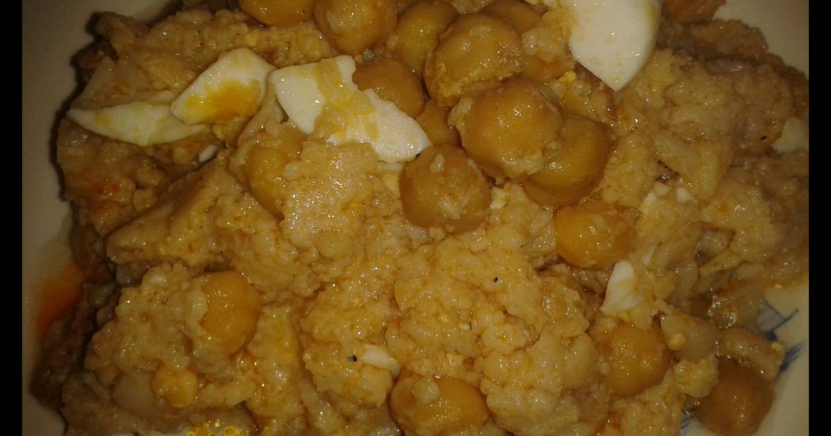 Garbanzos con coliflor Receta de  Cookpad