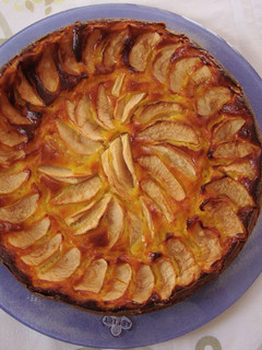 Una foto de Pastel de requesón y manzana