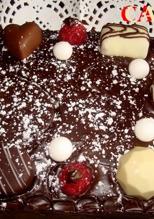 Una foto de Tarta de chocolate y Nocilla