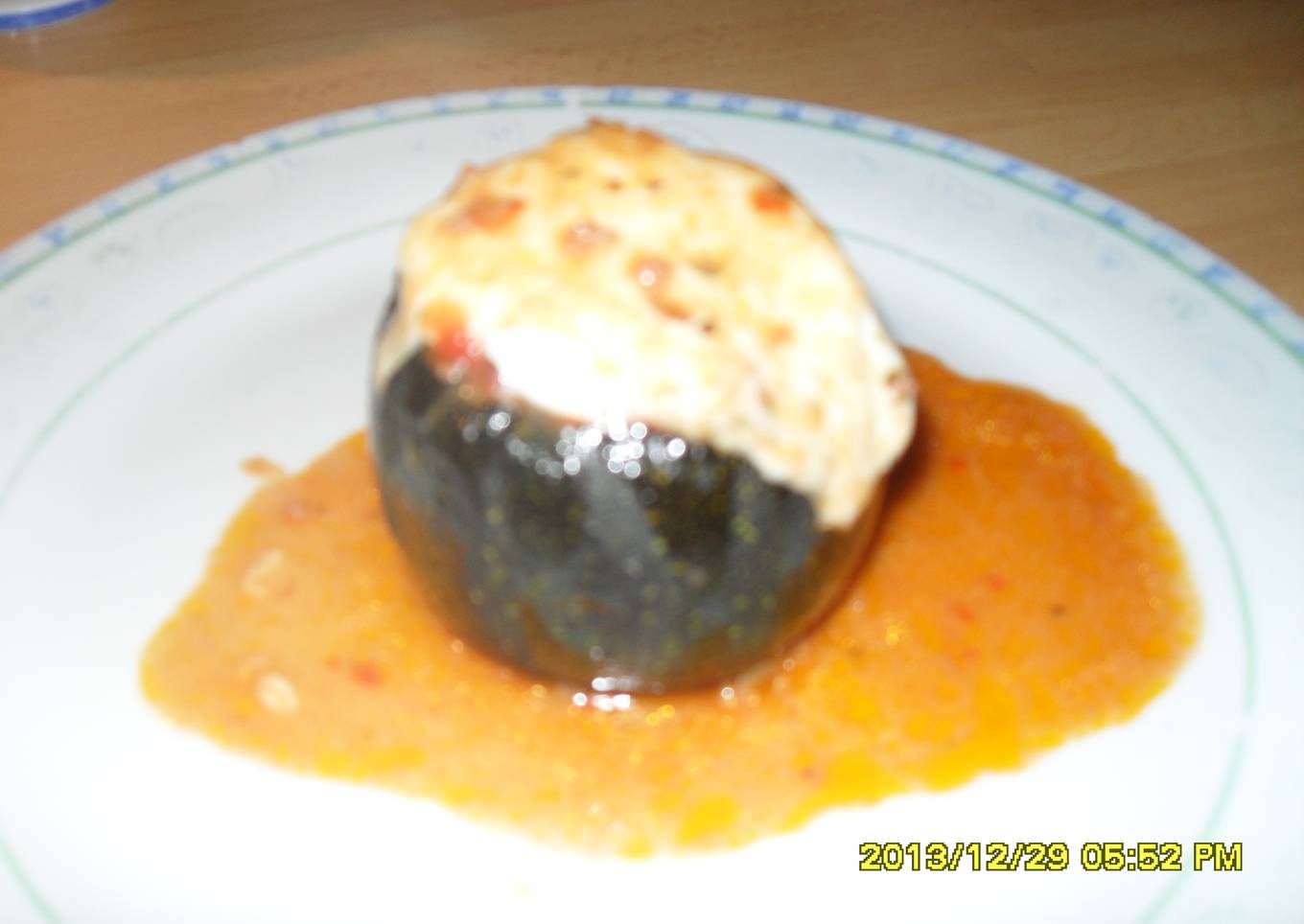 Calabacitas rellenas de pavo y mozarella