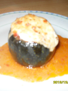 Una foto de Calabacitas rellenas de pavo y mozarella