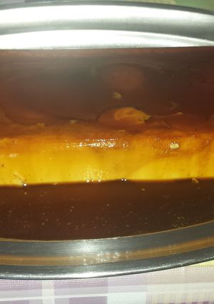 Una foto de Flan cremoso de queso