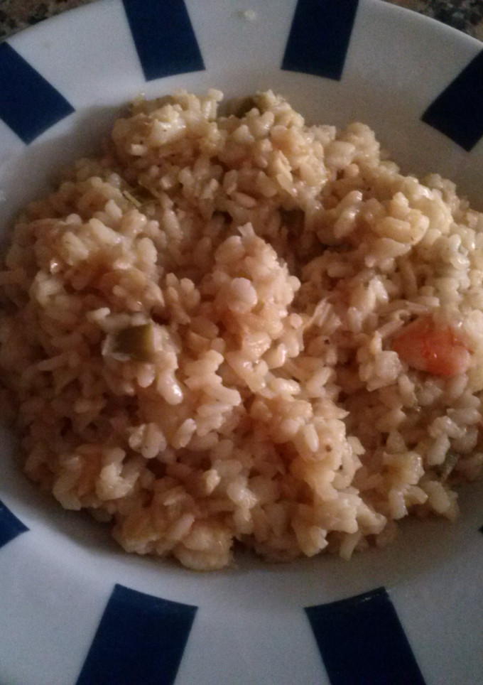 Una foto de Risotto con langostinos