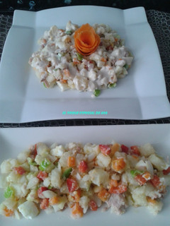 Una foto de Ensalada con salsa de anchoas