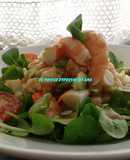 Ensalada de aguacates con langostinos