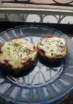 Una foto de Milanesas de zapallito napolitana