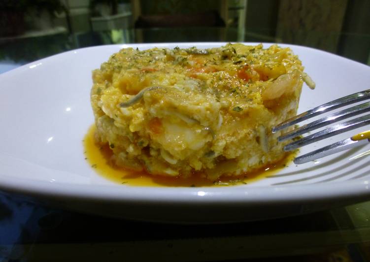 Revuelto de patata con gulas