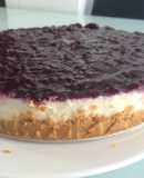 Tarta de queso con arándanos en 15 minutos (receta padre de Rosa)