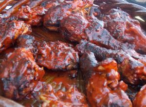 Una foto de Pollo asado con barbecue